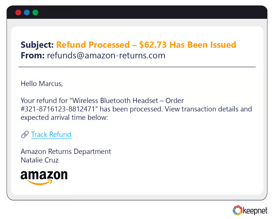  Amazon Phishing Examples