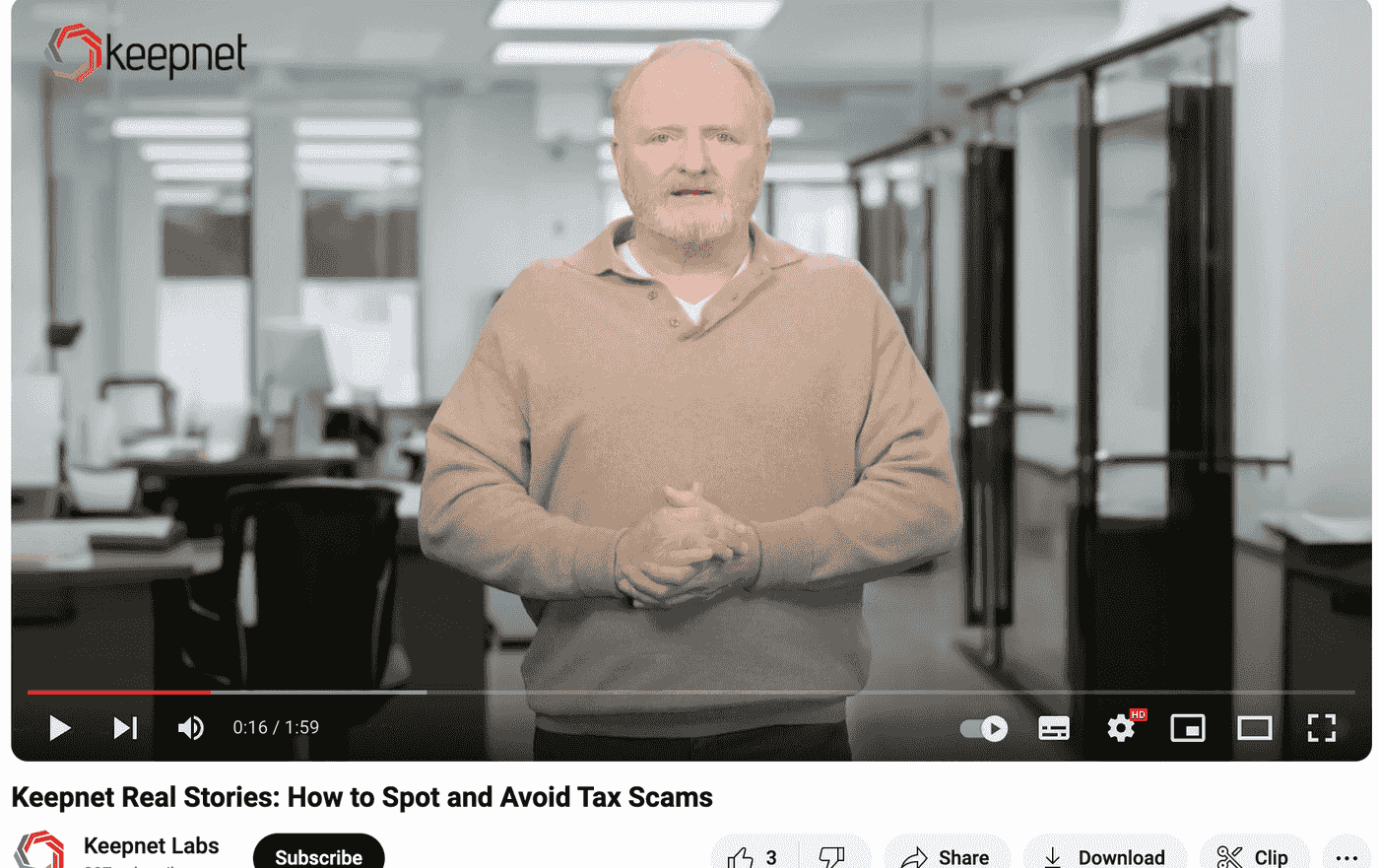 An example of Keepnet security awareness training that references a local scam in Australia.png