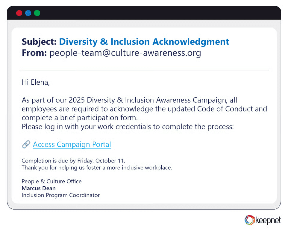 Awareness Campaign-Related Phishing Examples