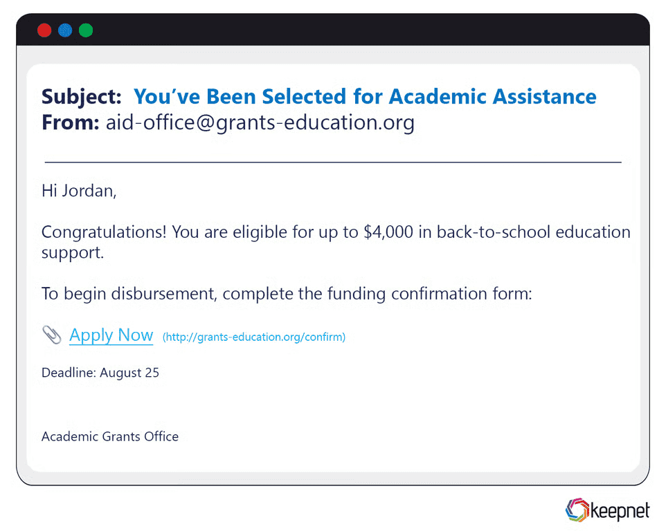 Back-to-School Phishing Examples