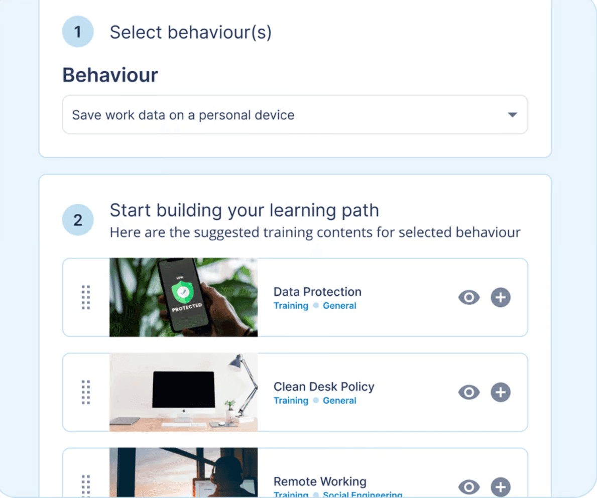 Behavior-Based Learning Experience