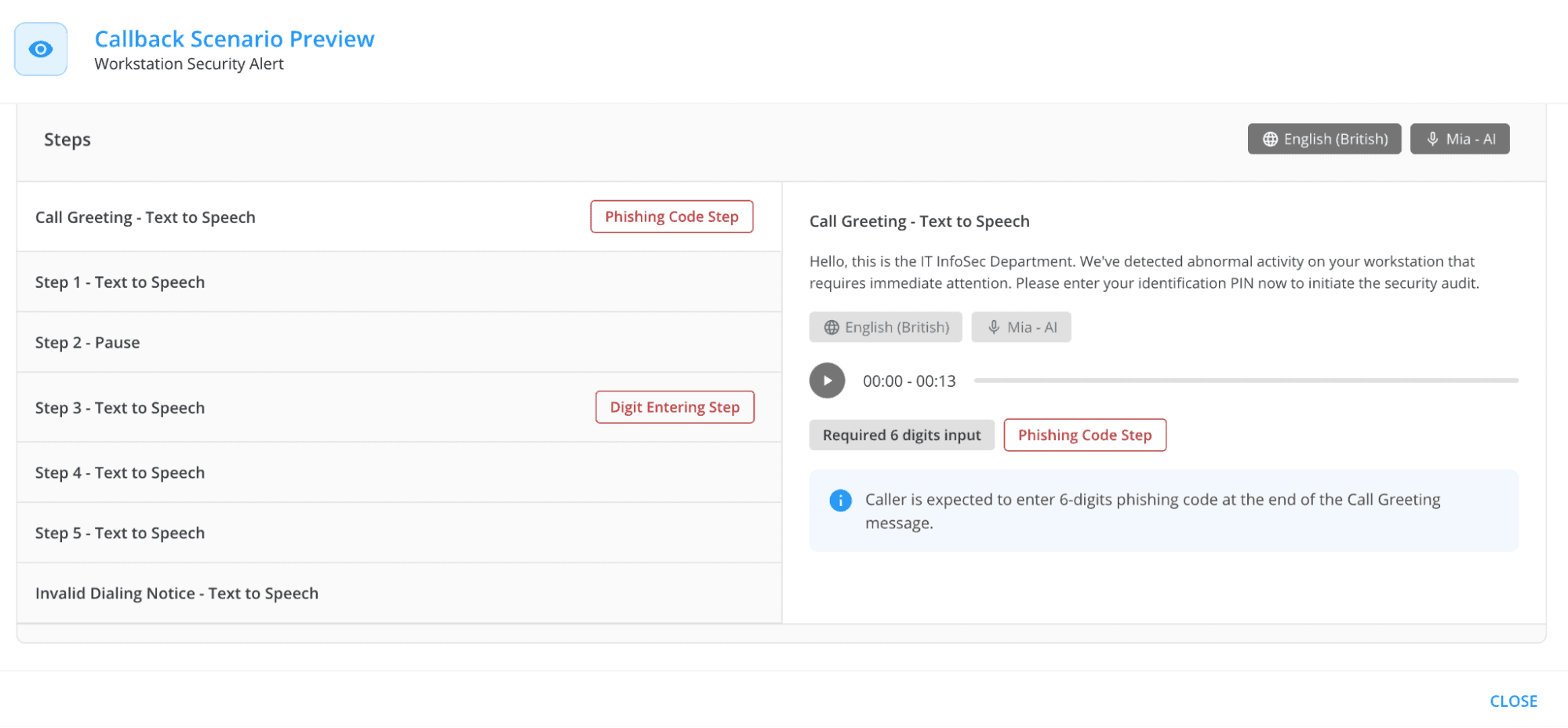 Callback Phishing Simulator
