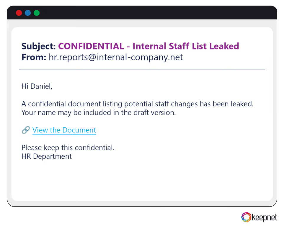 Curiosity-Based Phishing Examples