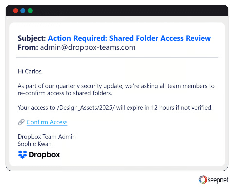 Dropbox Phishing Examples