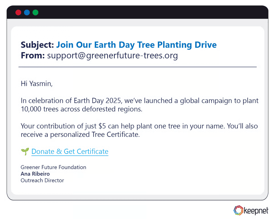 Earth Day Phishing Examples