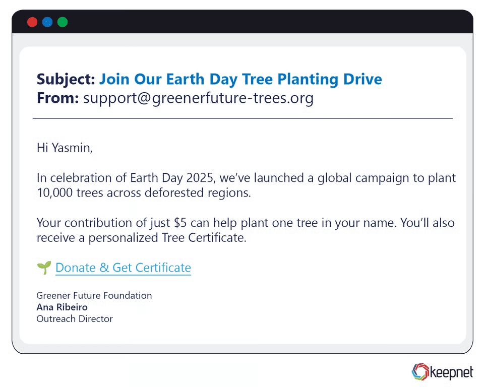 Earth Day Phishing Examples