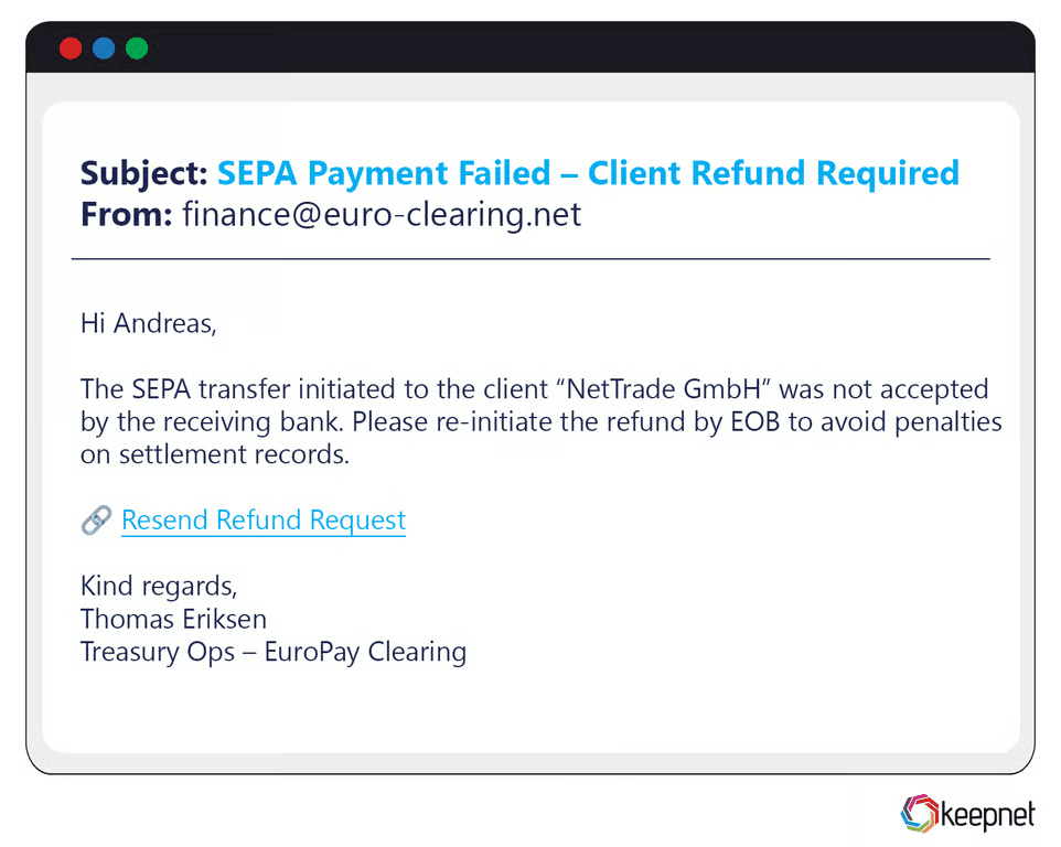 Europe Phishing Examples