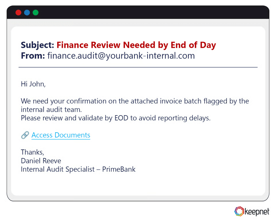 Financial Sector Phishing Examples