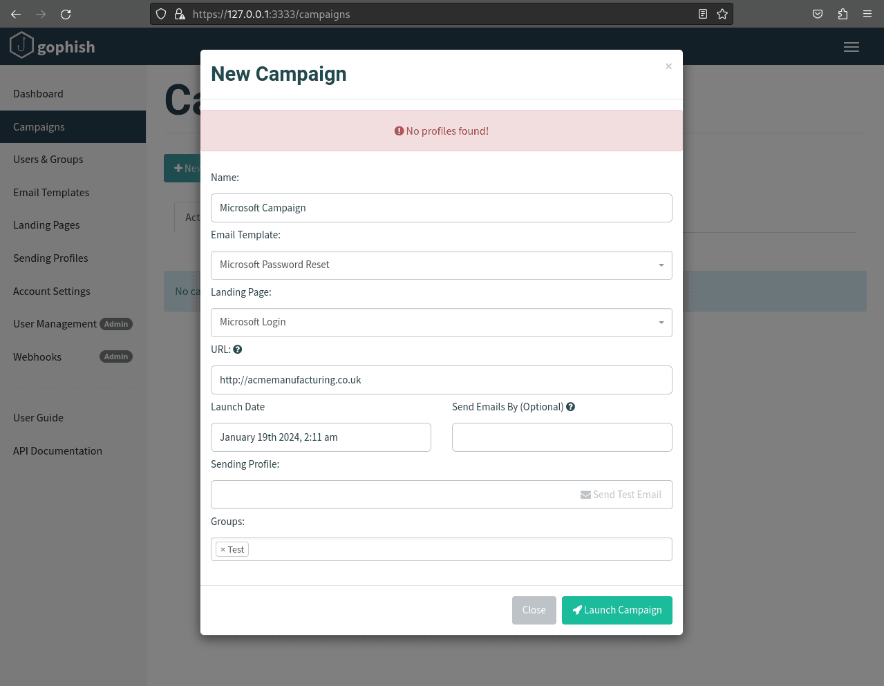 GoPhish New Phishing Campaign.png