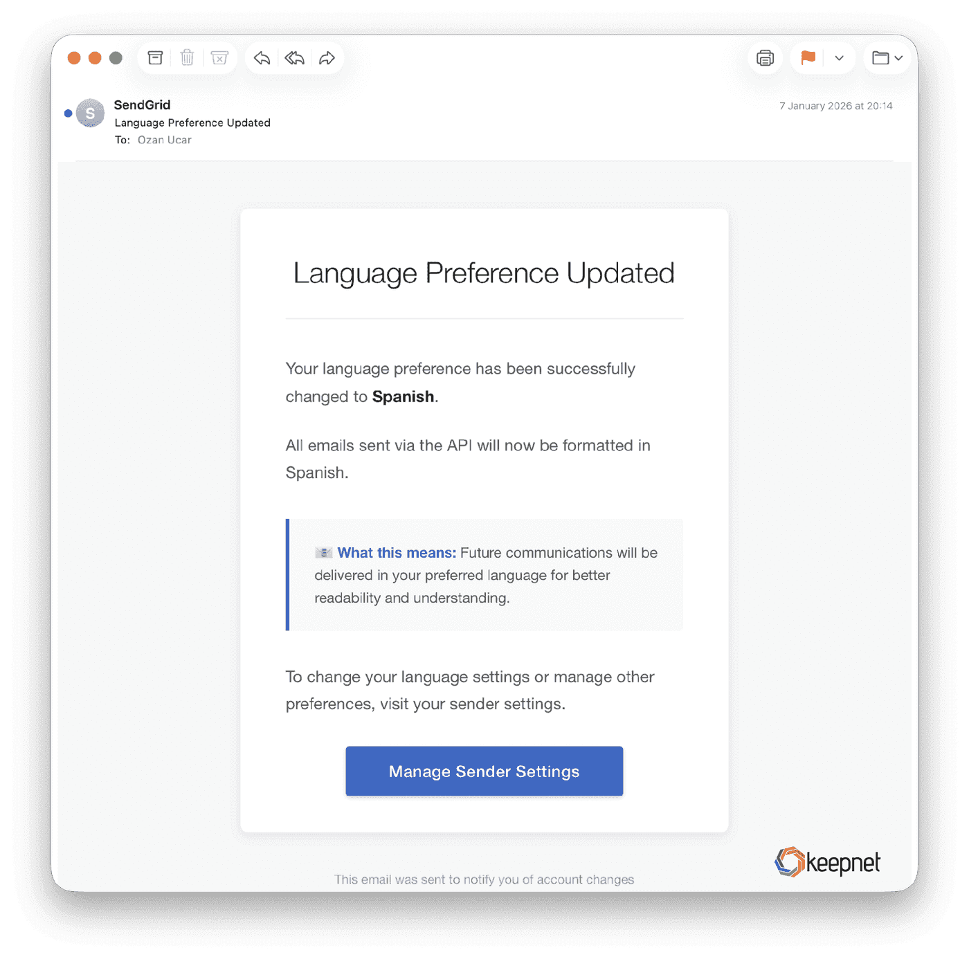 Language Preference Updated' from nutritionsociety.org. You did not do it, so you rush to undo it.
