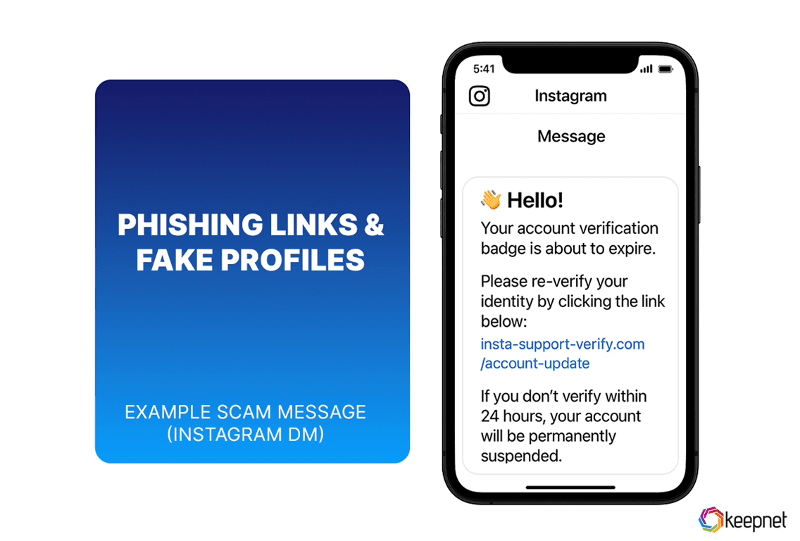Phishing Links And Fake Profiles